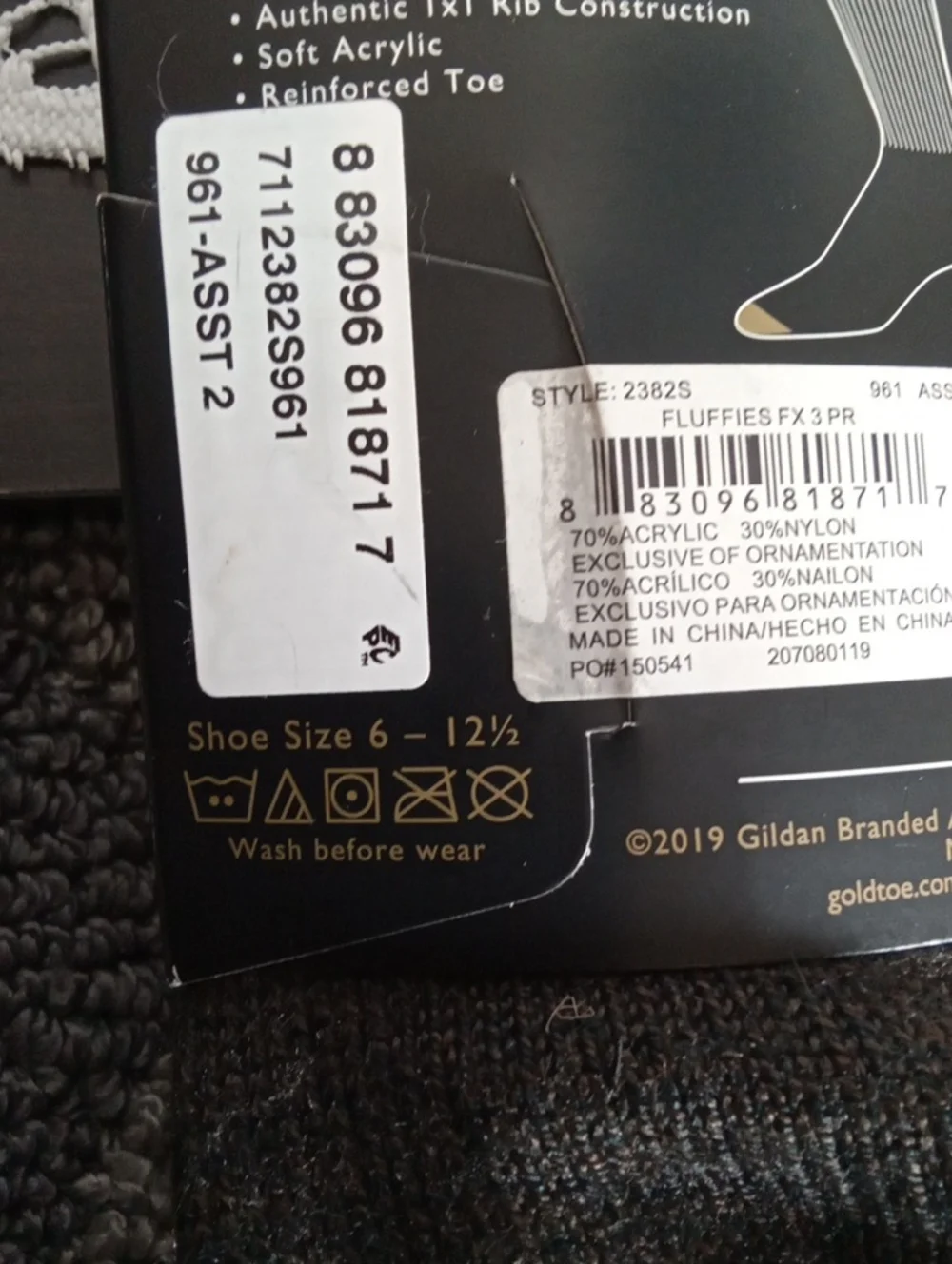 Gold Toe Men’s Crew & No-Show Sock Pack – White, Gray, Black, Tan Size Shoe 6-12